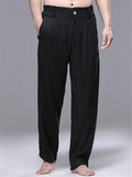 Men's Summer Casual Linen Wide Leg Straight Pants