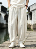 Mens Summer Zen Style Comfy Wide Leg Loose Fit Drawstring Pants