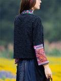 Women's Ethnic Style Embroidered Patchwork Cardigan Jackets