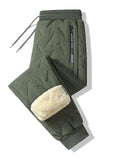 Plus Size Men's Casual Wear Winter Warm Fleece Lined Straight/Jogger Trousers