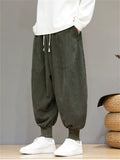 Men's Asian Style Streetwear Corduroy Harem Pants
