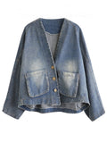 Women's Fashion Vintage Distressed Short Denim Jackets