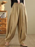 Women's High Waisted Wide Leg Bloomers Pants