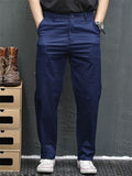 Men Japanese Style Slim Fit Straight Leg Chino Pants