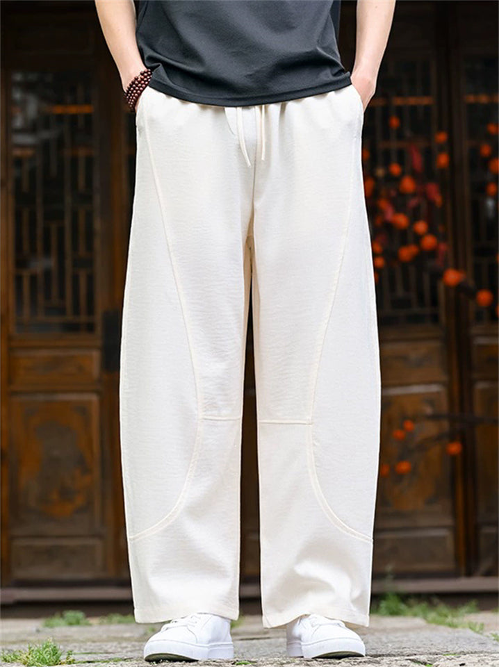 Men Japanese Streetwear Casual Wide Leg Baggy Pants