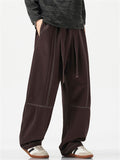 Mens Baggy Wide Leg Streetwear Loose Casual Drawstring Pants