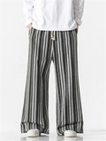 Men's Autumn Winter New Baggy Striped Pants