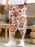 Men's Summer Trendy Print Casual Carrot Capri Pants