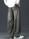 Mens Summer Tencel Baggy Wide Leg Jeans Vintage Washed Streetwear Denim