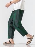 Large Size Plaid Printed Casual Pants for Men