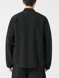 Oriental Style Men's Casual Button Stand Collar Long Sleeve Shirt