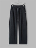 Men's Spring Cotton Blend Lounge Wide Leg Sweatpants Loose Fit Pants