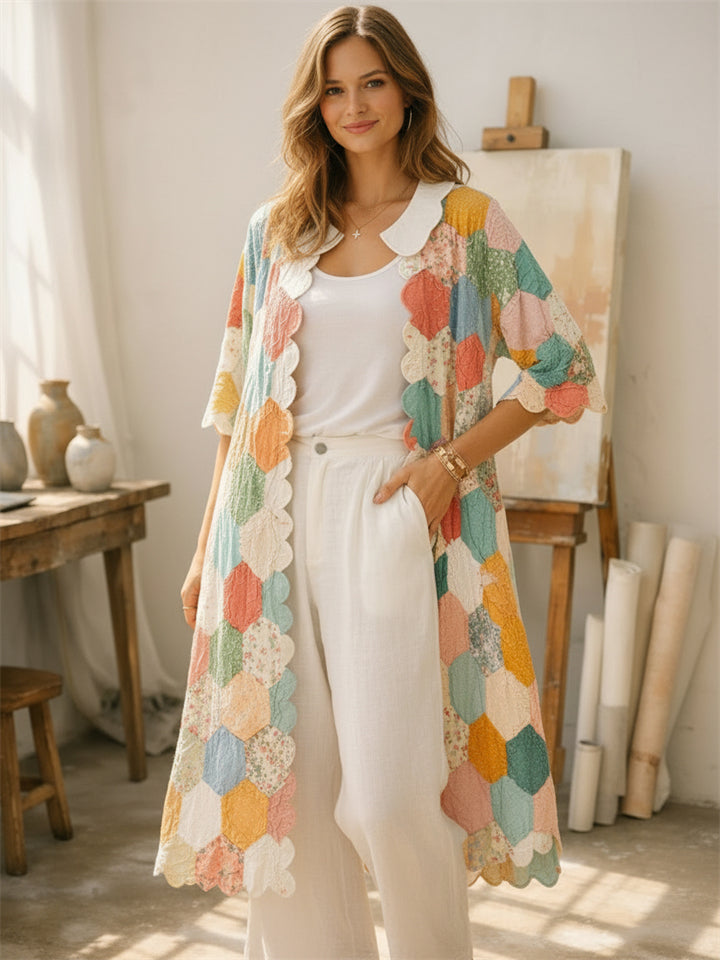 Women's Beautiful Patchwork Cover Up Duster