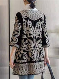 Chinese Style Half Sleeve Embroidery Jacket For women