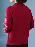 Women's Round Neck Knit Cardigan Sweater Jacket