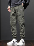 Men's Cool Comfy Drawstring Ankle-tied Cargo Jogger Pants