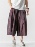 Men's Summer Stylish Reflective Oversized Drawstring Cropped Pants