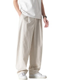 Men's Casual Retro Solid Color Straight Pants