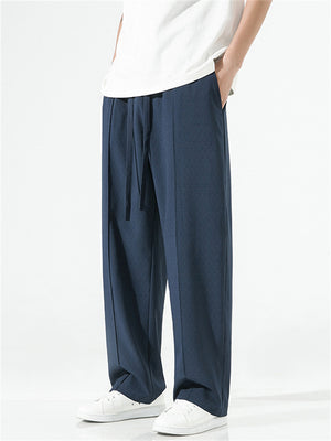 Men's Summer Wear Silky Texture Breathable Casual Long Pants