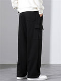 Men Casual Cargo Sweatpants Drawstring Baggy Wide Leg Pants