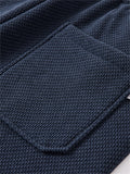 Men's Warm Thermal Lined Drape Twill Knitted Casual Pants