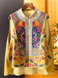 Women's Ethnic Style Embroidery Patchwork Sleeveless Jacket