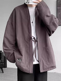 Loose Chinese Zen Clothing Cardigan Reversible Jackets for Men