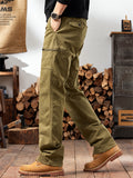 Men's Cozy Elastic Waist Casual Cargo Pants