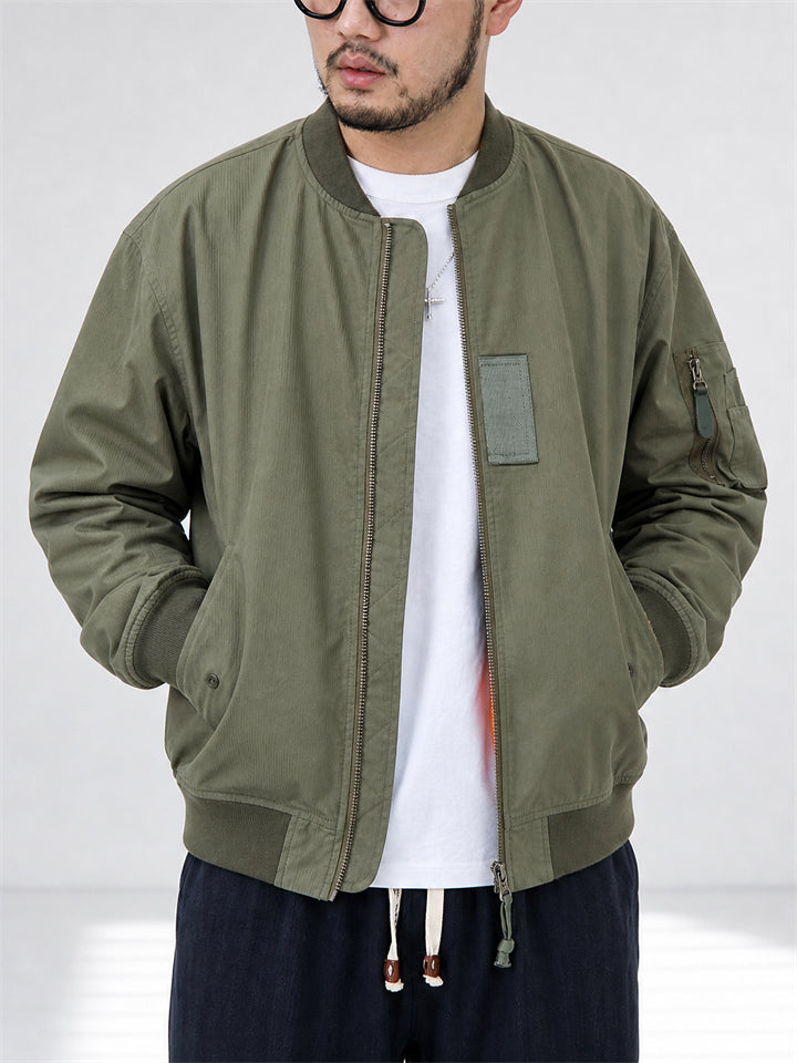 Men Casual Zip Up MA 1 Military Bomber Flight Jacket