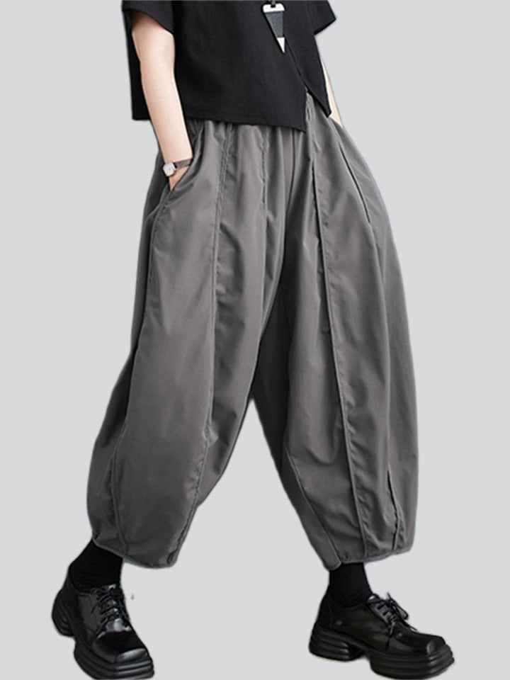 Stylish High-Rise Oversized Pleated Harem Pants for Women