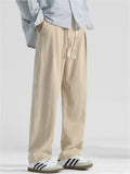 Mens Linen Cotton Drawstring Relaxed Fit Casual Carrot Pants