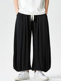 Men's Summer Retro Japanese Style Wide Leg Bloomers Pants