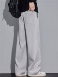 Men's Letter Embroidery Loose Fit Straight Leg Denim Pants
