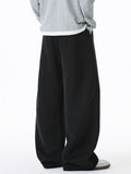 Men's Retro Comfy Contrast Trim Elastic Waist Wide Leg Pants