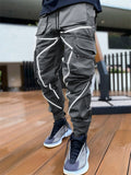 Men's Cool Streetwear Reflective Cargo Jogger Pants