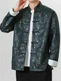 Chinese Style Wave Pattern Stand Collar Button-Up Tang Suit Jackets