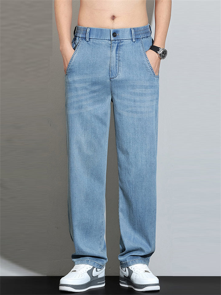 Mens Minimalist Style Lightweight Stretch Comfort Jeans