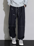 Men's Water Repellent Lace Up Loose Comfy Jogger Jeans