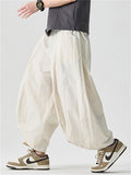 Summer Men's Loose Comfy Wide Leg Cropped Pants