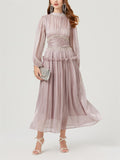 Women's Tassel Rhinestone Embellished Pleated Waisted Dress