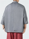 Chinese Style  Short Sleeve Drop Shoulder Tang Suit Shirts for Men
