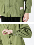Men's Retro Tang Suit Plain Loose Kungfu Jacket