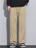 Men's Autumn Loose Fit Outdoor Drawstring Cargo Pants with Pockets