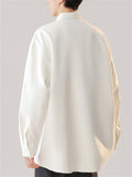 Oriental Style Men's Flower Embroidered Long Sleeve Lapel Shirts