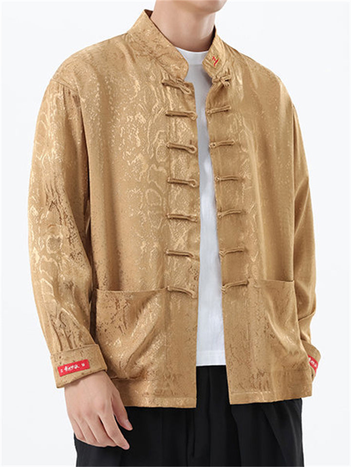 Men's Chinese Style Jacquard Brocade Tang Suit Jackets