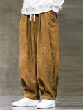 Men's Winter Thicken Comfy Loose-Fit Corduroy Bloomers Pants