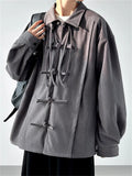 Men's Solid Color Long Sleeve Lapel Tang Suit Jacket