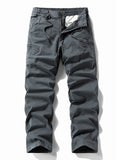 Men's Cozy Elastic Waist Casual Cargo Pants