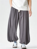 Men's Summer Retro Japanese Style Wide Leg Bloomers Pants