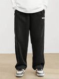 Men's Fashion Elastic Waist Straight Leg Corduroy Pants